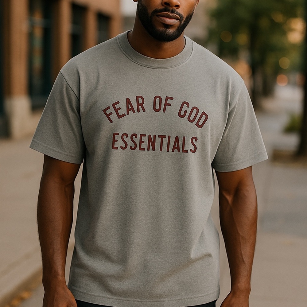 Fear of God Essentials NWT Men’s Oversized Gray Crewneck Tee Size M